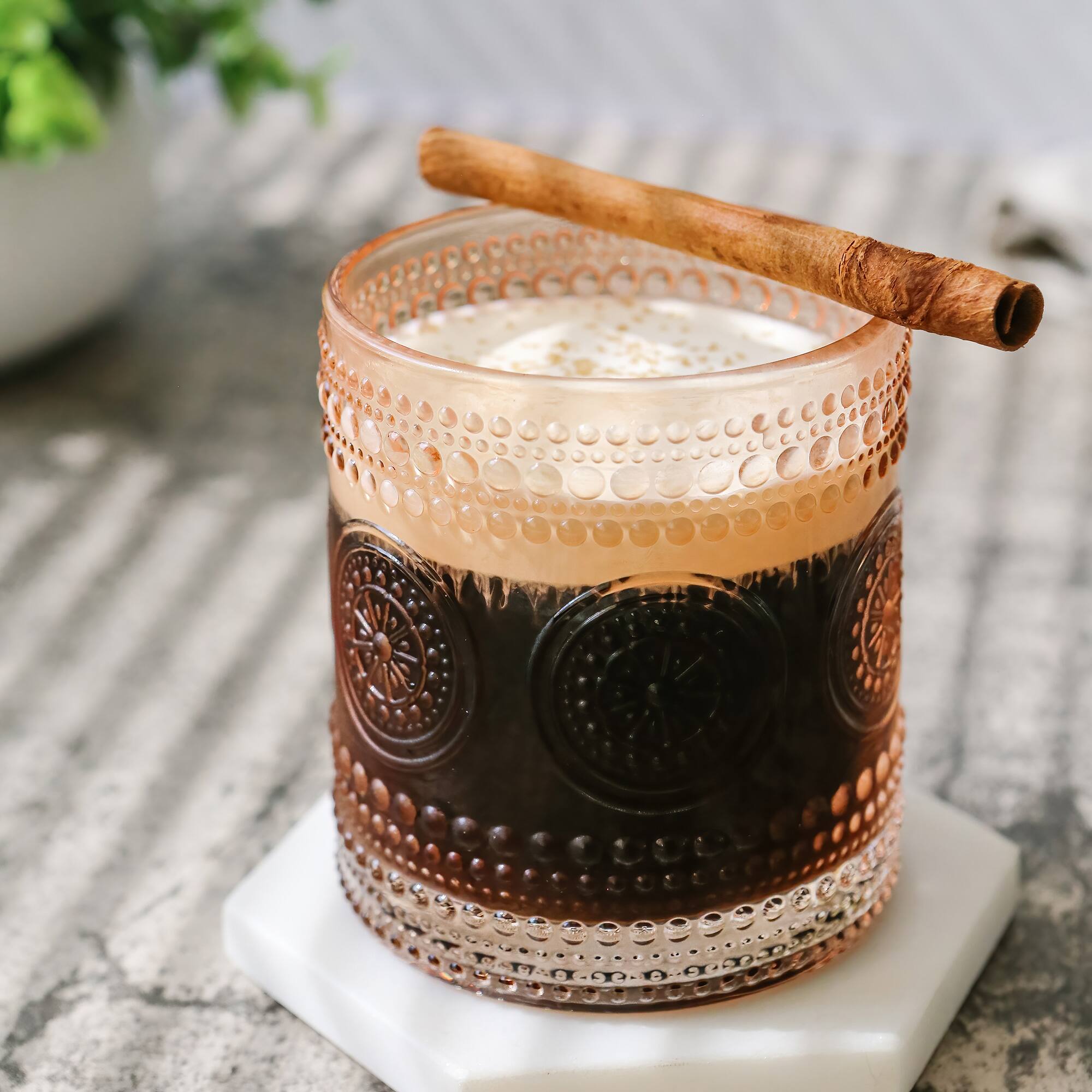 Kate Aspen® 10oz. Hobnail Beaded Floral Rose Gold Drinking Glasses, 6ct.